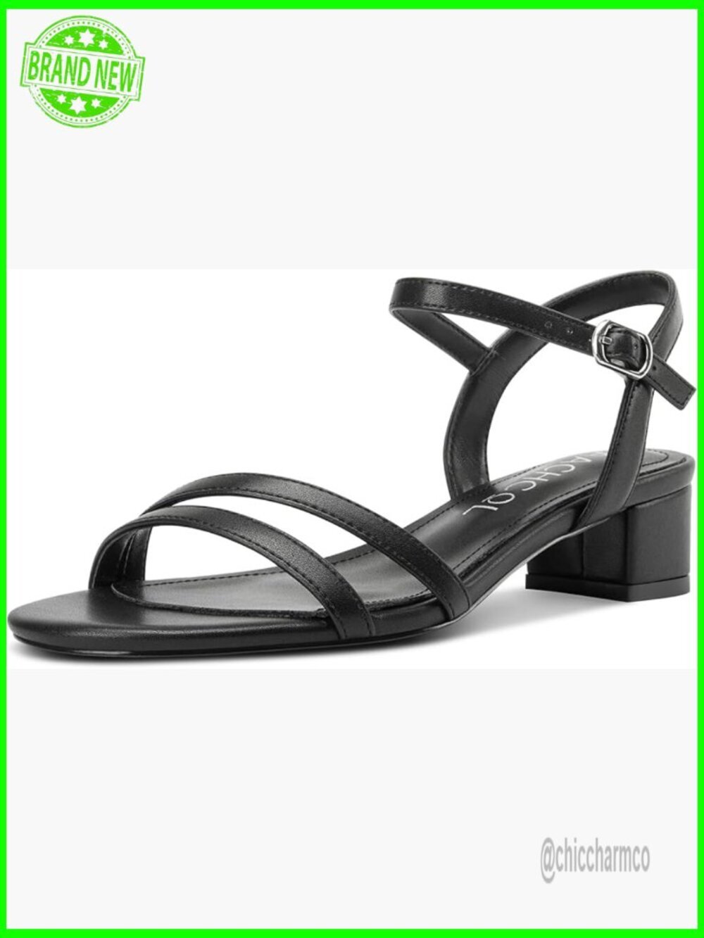 Strappy Low Heel Sandals Chunky Block Heel Open Toe Ankle Strap Dress Shoes